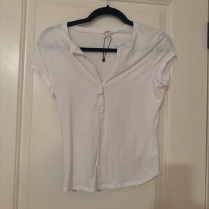 Garage Classic White Button-Up Tee